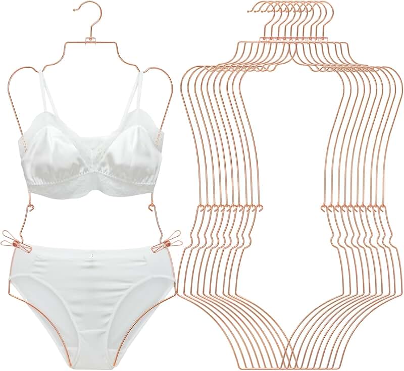 Foldable lingerie and swimsuit hanger with swivel hook