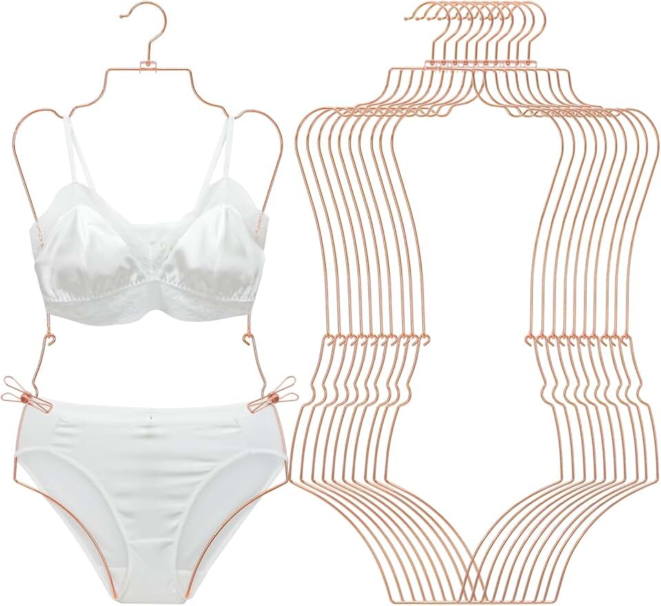 Foldable lingerie and swimsuit hanger with swivel hook