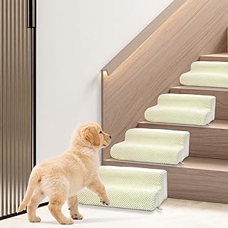 Dog Ramp for Stairs, Non-Slip Foam Pet Steps (4 Pack)
