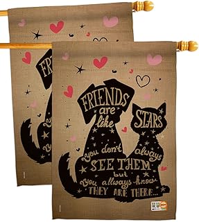 Friends Like Stars House Flag, 2 Pack, Garden Decor