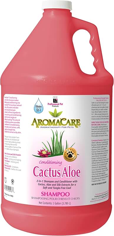 Aloe Nourishing Cactus Dog Shampoo for Soft Fur