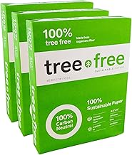 Tree-Free 20 lb Copy Paper, 8.5" x 11", 3 Reams