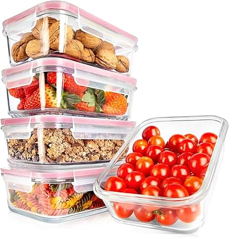 10-Piece Glass Food Storage Containers with Leakproof Lids