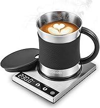Coffee Mug Warmer and Set with Digital Display