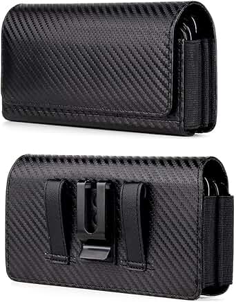 Dual Phone Holster with Metal Belt Clip for Smartphones