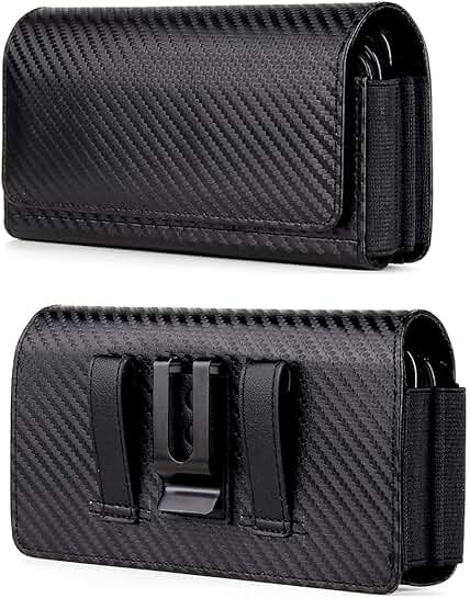 Dual Phone Holster with Metal Belt Clip for Smartphones