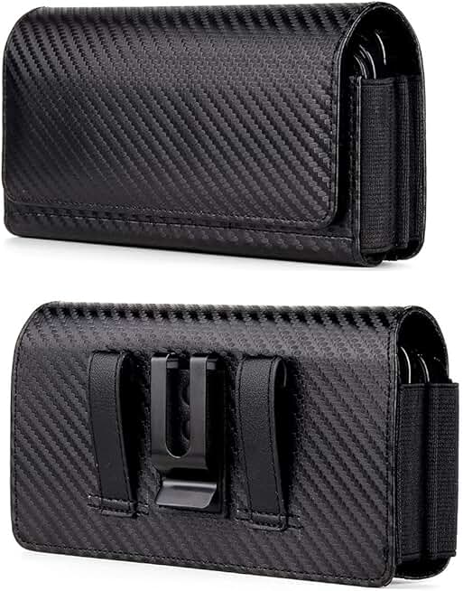 Dual Phone Holster with Metal Belt Clip for Smartphones