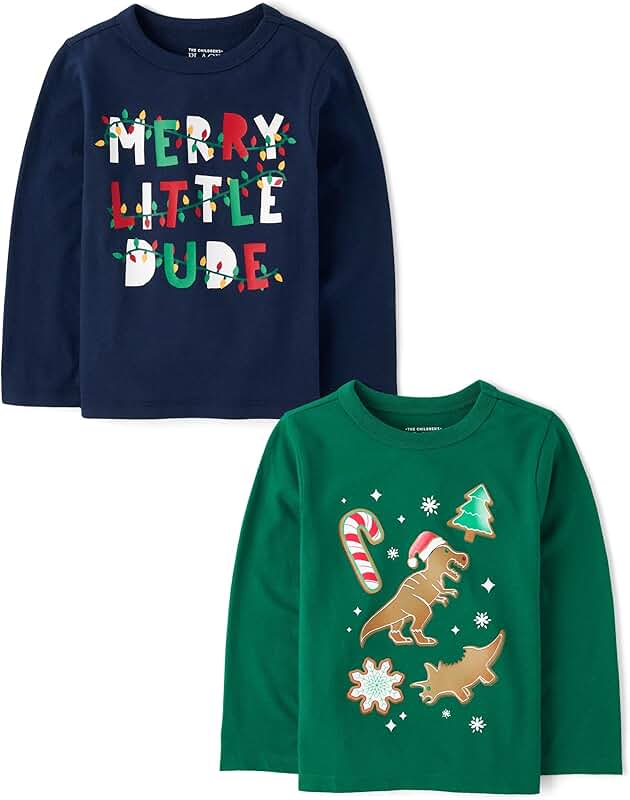 Baby and Toddler Holiday and Birthday Long Sleeve T-Shirts Pack