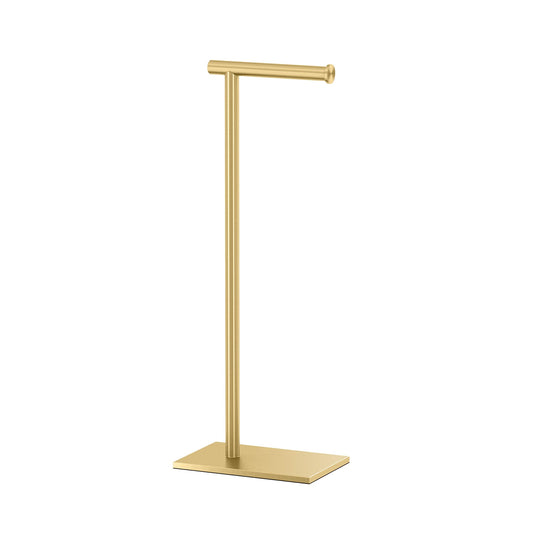 1431B, Modern Rectangle Base Freestanding Tet Paper Holder, 22.25, Brushed Br