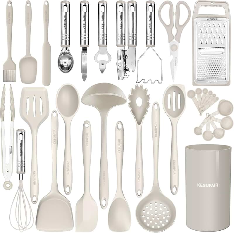 10-Piece Silicone Kitchen Utensil Set in Black