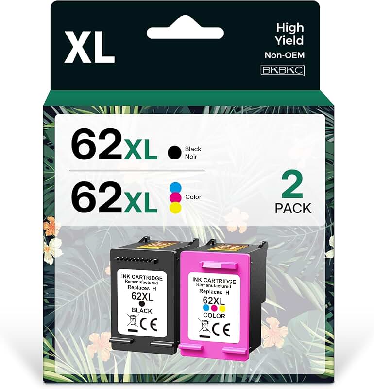 Black and color ink cartridge set for various printers