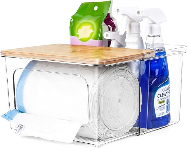 Clear Acrylic Trash Bag Dispenser and Storage Box