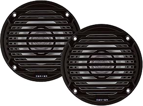 Black 5.25-inch Waterproof Dual Cone Speakers
