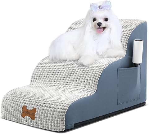 Curved Dog and Cat Stairs with Foam Cover