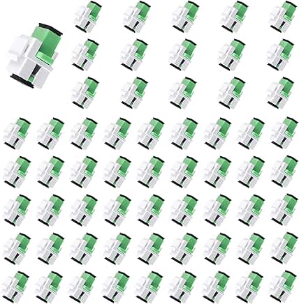 60 pcs Fiber Optic SC Keystone Jack Coupler for Wall Plate