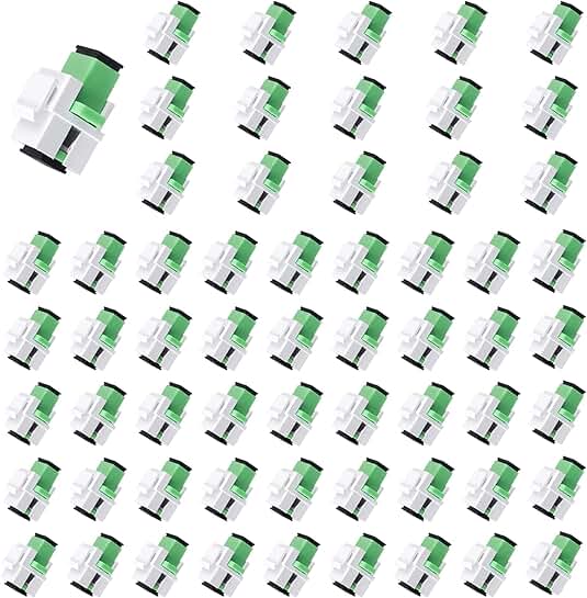 60 pcs Fiber Optic SC Keystone Jack Coupler for Wall Plate