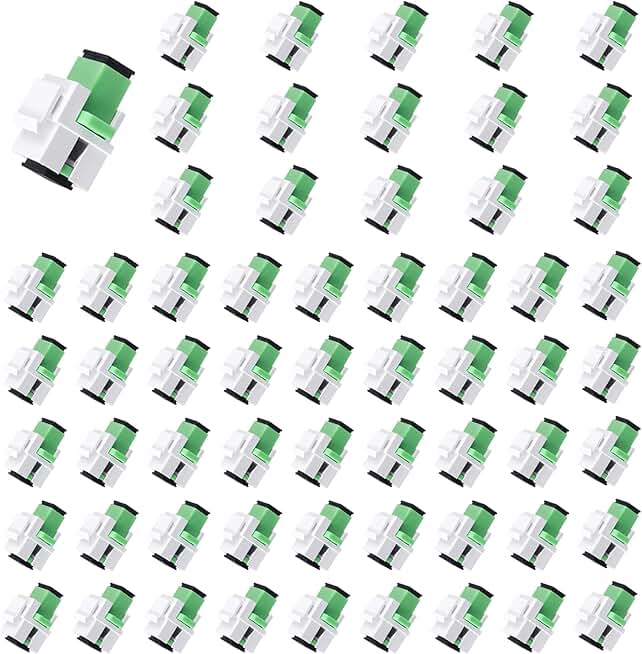 60 pcs Fiber Optic SC Keystone Jack Coupler for Wall Plate