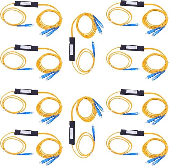 10-Pack Singlemode Fiber Optical 1x2 Splitters