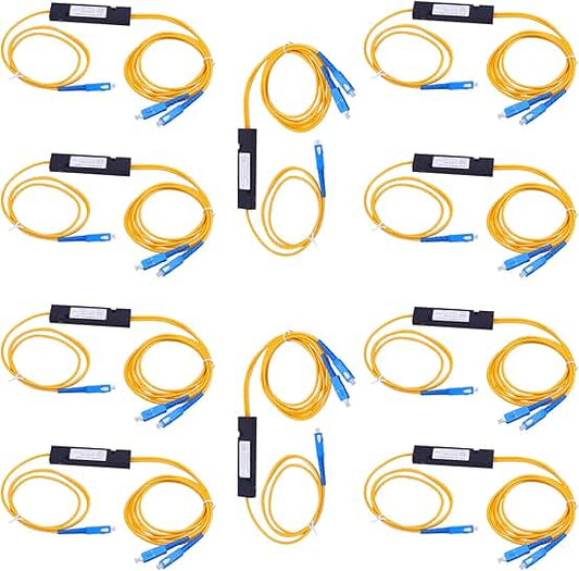 10-Pack Singlemode Fiber Optical 1x2 Splitters