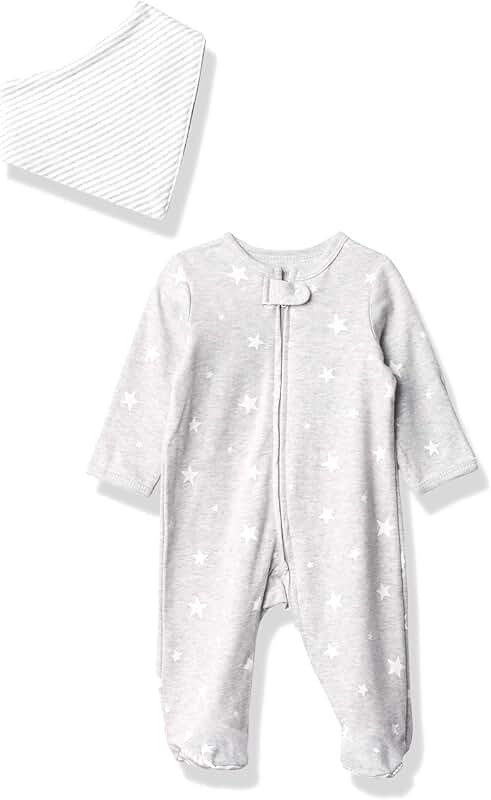 Baby Girl's Footie and Bib Set