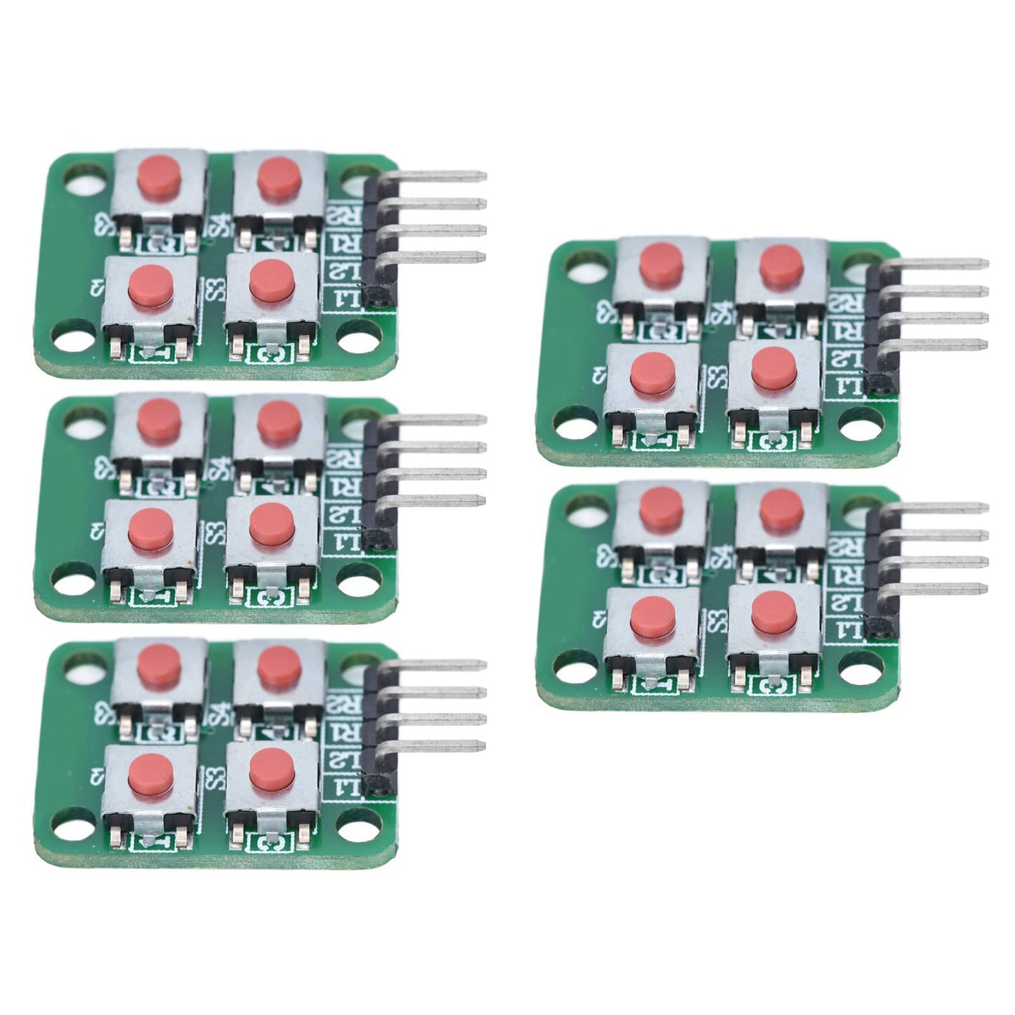 Set of 5 2x2 Button Keyboard Modules for Control