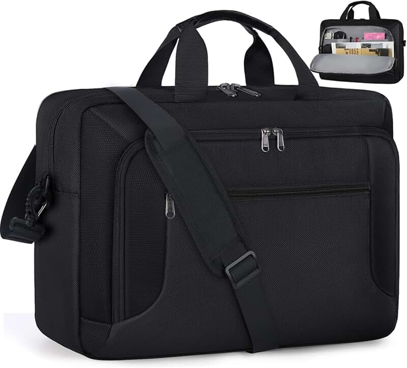 Large Waterproof 17.3 Inch Laptop Bag for Men and Women