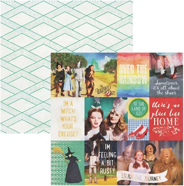 12-inch Wizard of Oz scrapbook papers, 15-pack