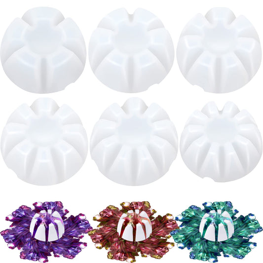 6 Pieces Flower Pour Cups for Paint Pouring White