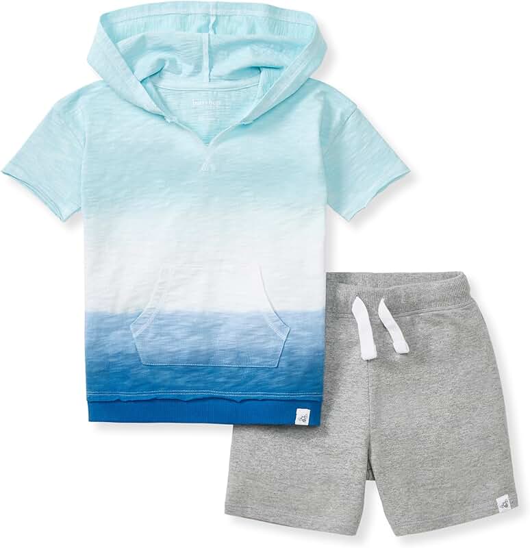 Baby boys' shirt and shorts set in organic cotton