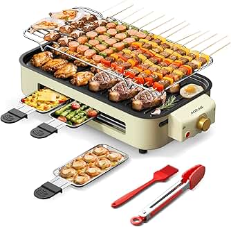 Indoor Electric Smokeless Grill for Home Cooking