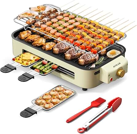 Indoor Electric Smokeless Grill for Home Cooking