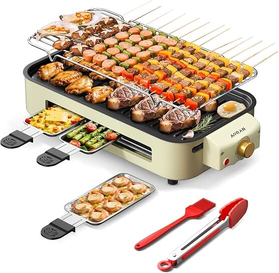 Indoor Electric Smokeless Grill for Home Cooking