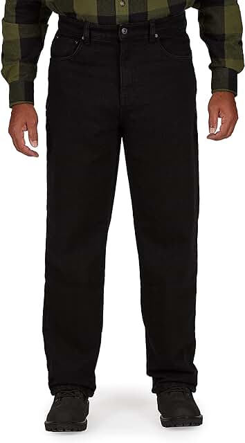 Men's Camo Fleece-Lined 5-Pocket Jeans