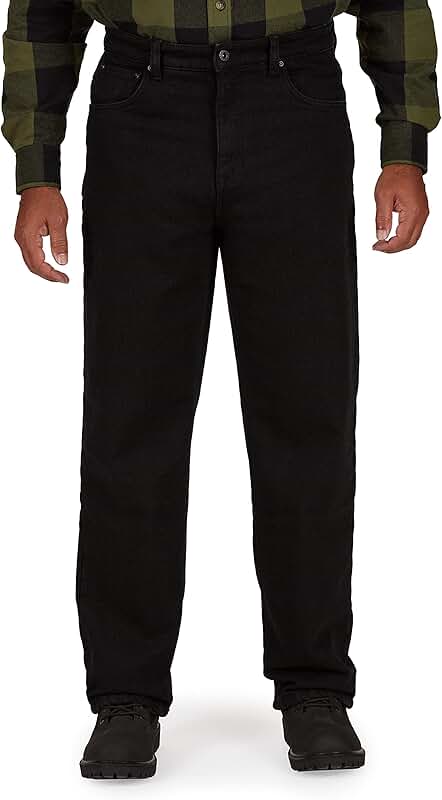 Men's Camo Fleece-Lined 5-Pocket Jeans