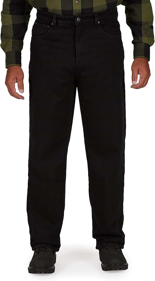 Men's Camo Fleece-Lined 5-Pocket Jeans