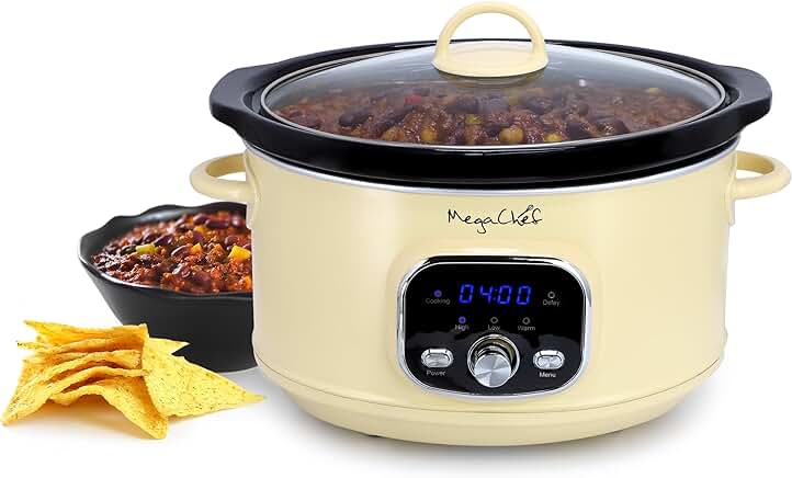 3.7 Quart Electric Slow Cooker with Removable Ceramic Pot