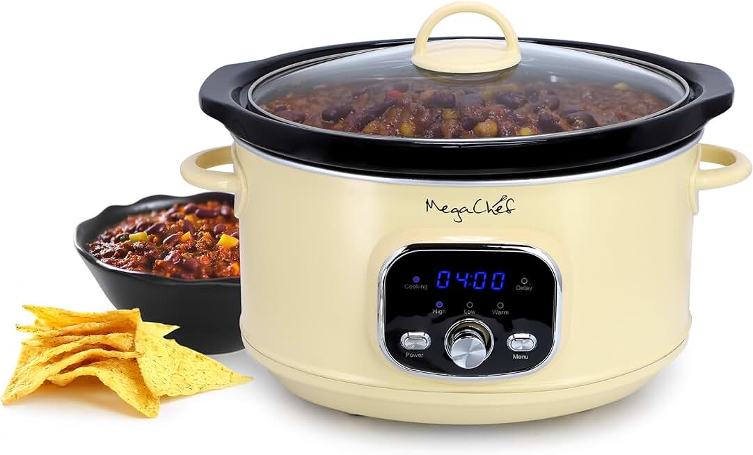 3.7 Quart Electric Slow Cooker with Removable Ceramic Pot