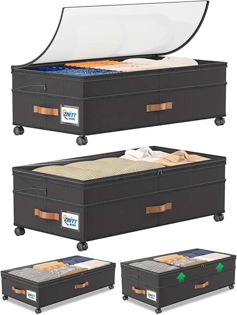 2-Pack Under Bed Storage Bins with Wheels