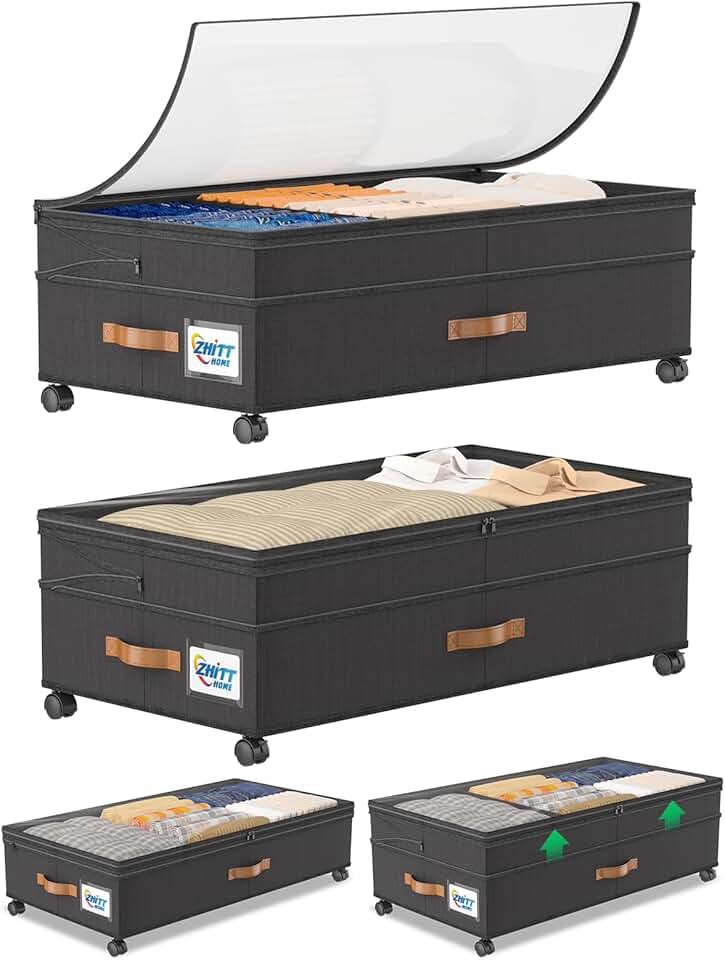 2-Pack Under Bed Storage Bins with Wheels