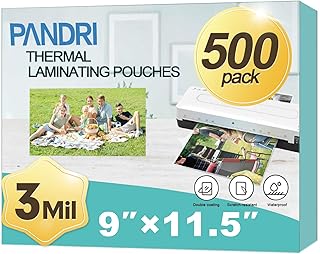 500 Clear Laminating Sheets for Letter Size Documents