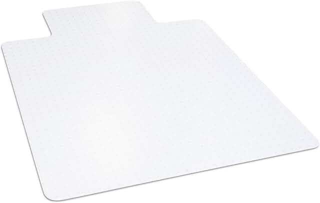 Clear chair mat for low pile carpet, 36 x 48 inches