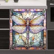 Colorful 3D Metal Dragonfly Dishwasher Magnet Decor