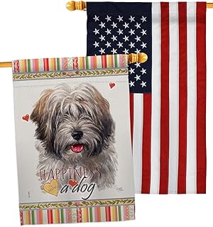 Tibetan Terrier Dog House Flag Pack for Garden Yard