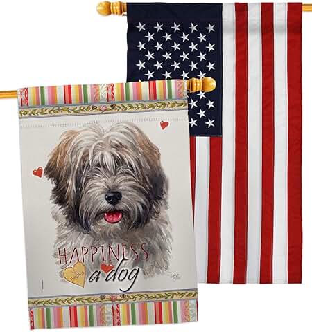 Tibetan Terrier Dog House Flag Pack for Garden Yard