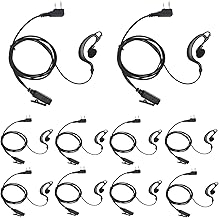 G-Shaped Earpiece Surveillance Kit with PTT Mic (10 Pack)