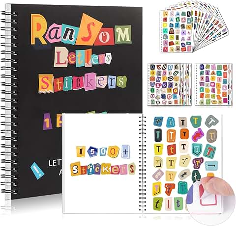 Spiral Cut Out and Collage Book with Letters and Numbers