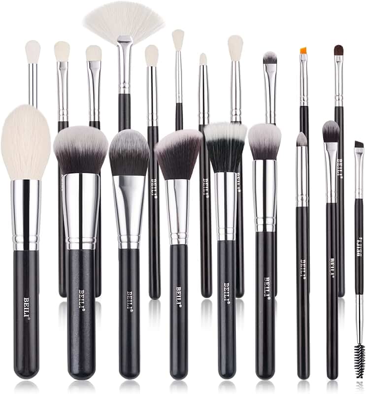 20-Piece Synthetic Makeup Brush Set for Face and Eyes