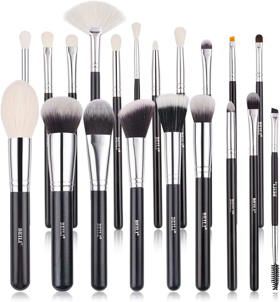 20-Piece Synthetic Makeup Brush Set for Face and Eyes