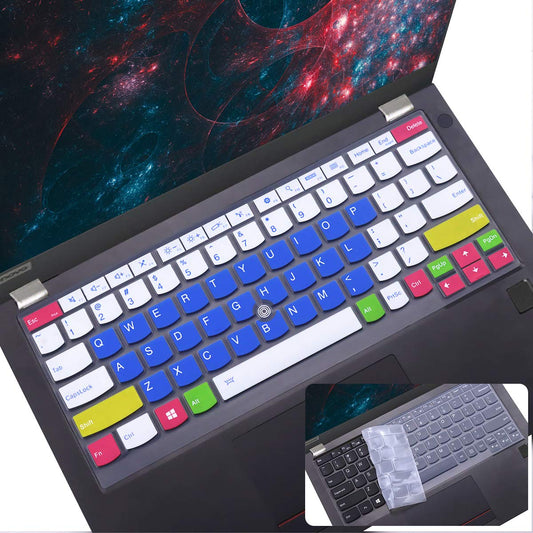 Two Blue and Clear Keyboard Covers for 13.3" Laptops