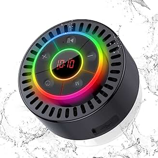 Waterproof Bluetooth Shower Speaker with LED Light
